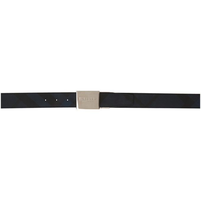 Photo: Burberry Reversible Navy and Black Plaque Belt