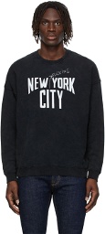 R13 Black NYFC Oversized Sweatshirt