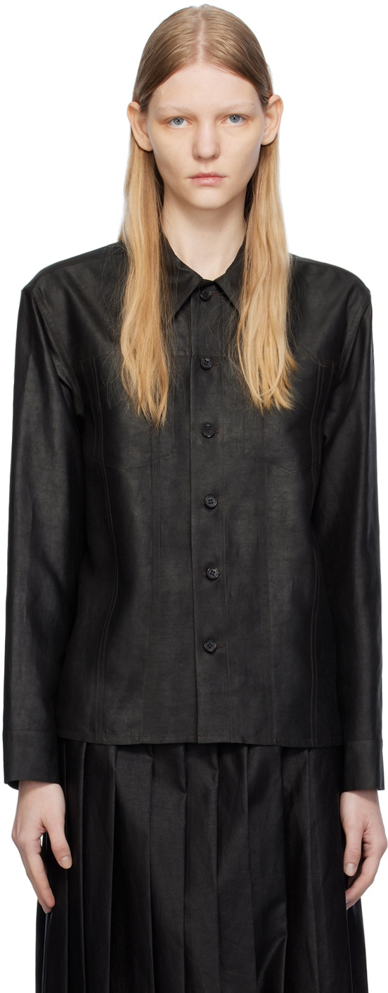 UMBER POSTPAST Brown Mud-Dyed Shirt