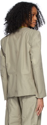 BARRAGÁN Beige Open Sleeve Blazer