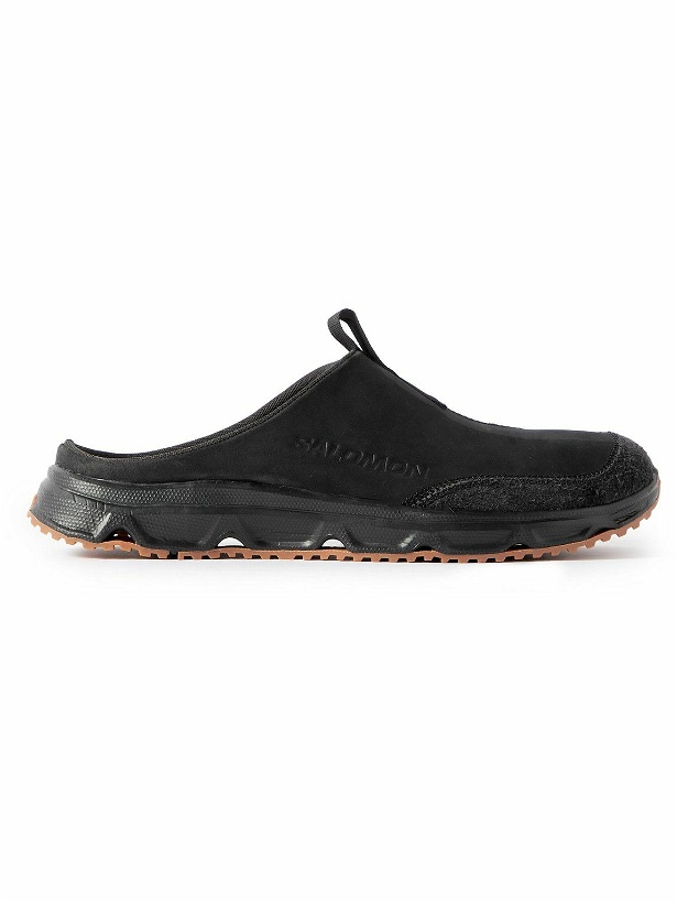 Photo: Salomon - RX Advanced Suede-Trimmed Leather Slip-On Sneakers - Black