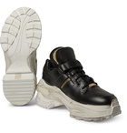 Maison Margiela - Distressed Leather Sneakers - Men - Black