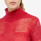 Daniëlle Cathari Women's x Woolrich Open Knit Top in Cherry Red
