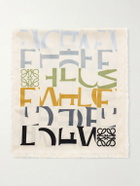 LOEWE - Fringed Logo-Print Wool, Silk and Cashmere-Blend Scarf
