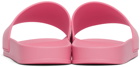 Palm Angels Pink Logo Pool Slides