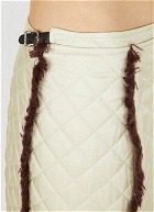 Quilted Asymmetric Skirt in Cream