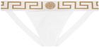 Versace Underwear White & Gold Greca Border Jockstrap