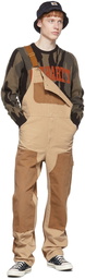 Carhartt Work In Progress Brown Organic Cotton Overalls