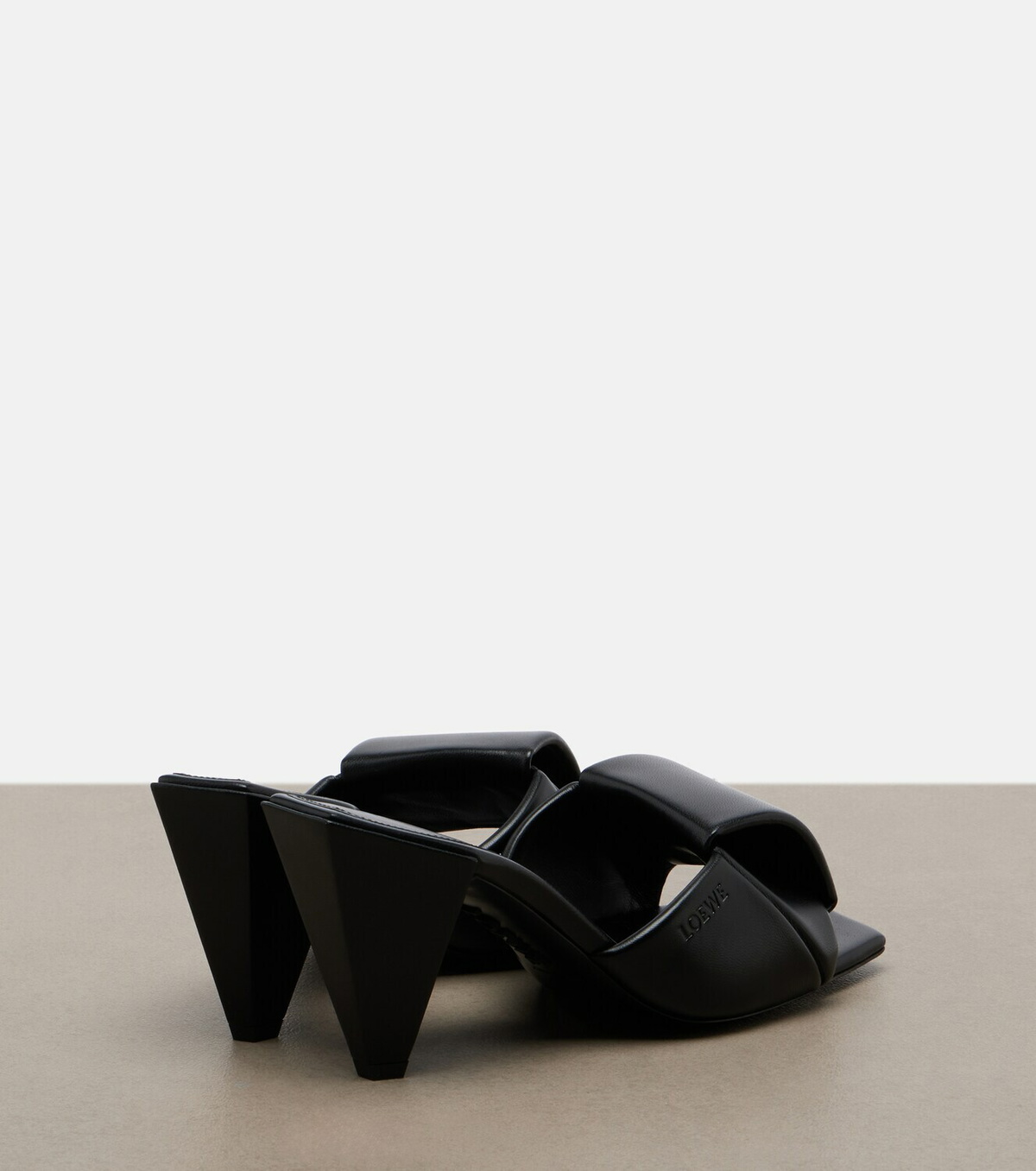 Loewe Origami leather mules