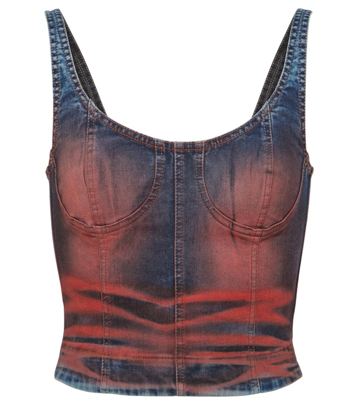 Photo: KNWLS Harley printed denim crop top