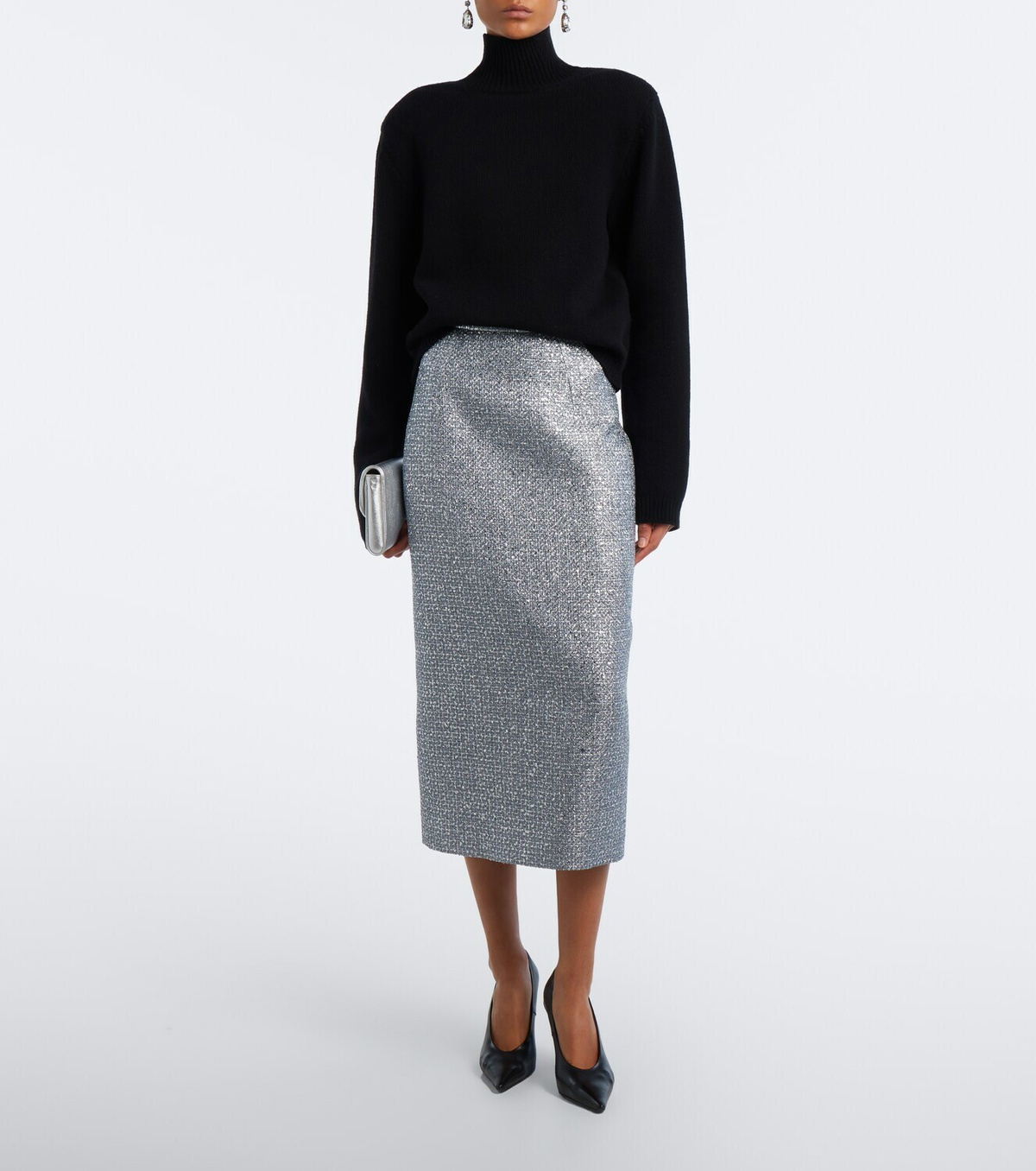 Emilia Wickstead Lorelei tweed pencil skirt