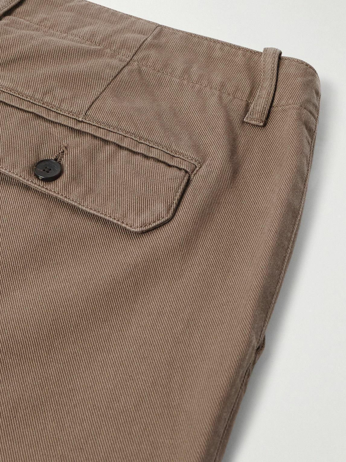 Mr P. - Edward Straight-Leg Cotton-Twill Cargo Trousers - Brown