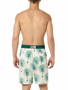 MC2 Saint Barth Long Stretch Comfort Surf Swim Shorts With Palm Print