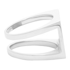 Maison Margiela Silver Decortique 4-Stitches Ring