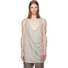 Rick Owens Off-White Tower Draped Pony Tank Top