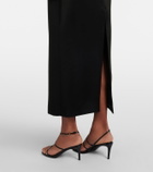 Leo Lin Floral-appliqué halterneck gown