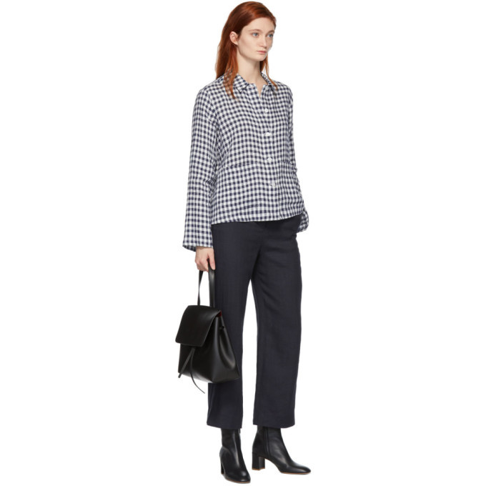 Mansur Gavriel Blue Gingham Worker Shirt