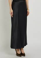 Joseph Isaak Silk Midi Slip Skirt Black