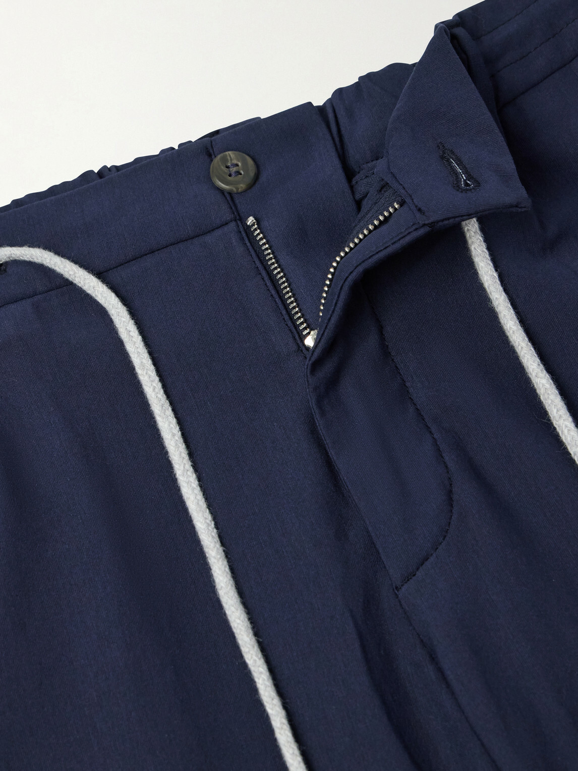 Eleventy - Straight-Leg Cotton-Blend Trousers - Blue
