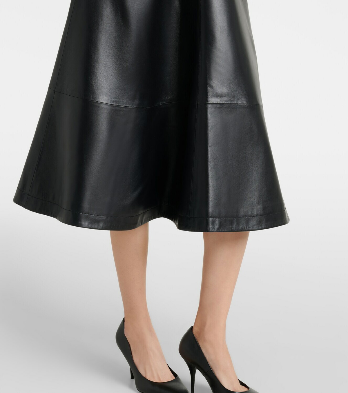 Altuzarra Gathered leather midi dress