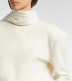 Magda Butrym Draped scarf-detail cotton sweatshirt