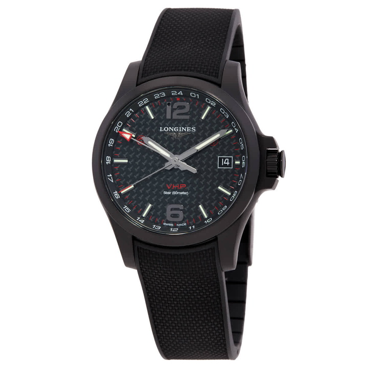 Photo: Longines Conquest V.H.P. Quartz Black Dial Mens Watch L37182669