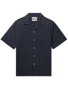 A Kind Of Guise - Gioia Convertible-Collar Cotton-Jacquard Shirt - Blue