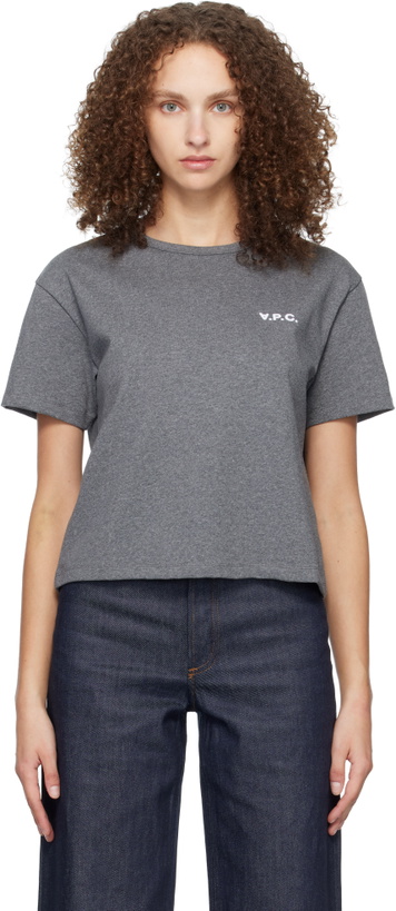 Photo: A.P.C. Gray Boxy Petit 'VPC' T-shirt