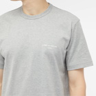 Comme Des Garçons Homme Men's Chest Logo T-Shirt in Top Grey