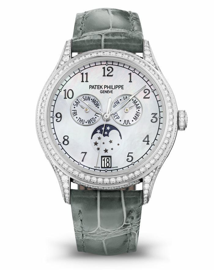 Patek Philippe Grand Complications Automatic Diamond White Dial Watch 4948G-010