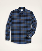 Brooks Brothers Men's Regent Regular-Fit Portuguese Flannel Shirt | Blue/Black