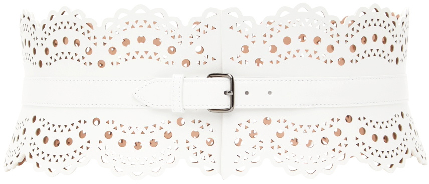 ALAÏA White 1992 Vienne Corset Belt ALAÏA