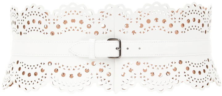 Photo: ALAÏA White 1992 Vienne Corset Belt