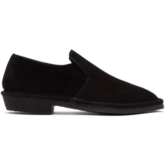 Robert Clergerie Black Suede Loafers