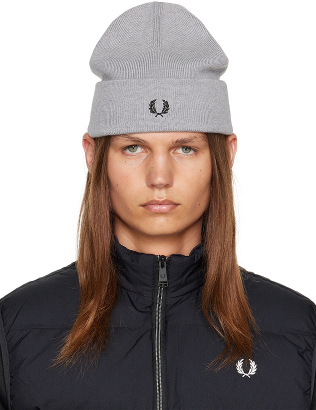 Photo: Fred Perry Gray Embroidered Beanie