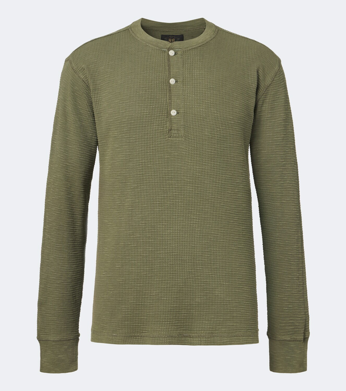 RRL Waffle-knit cotton Henley shirt