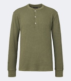RRL Waffle-knit cotton Henley shirt