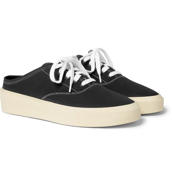 Photo: Fear of God - 101 Canvas Backless Slip-On Sneakers - Black