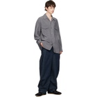 LEMAIRE Gray Convertible Collar Dry Silk Shirt