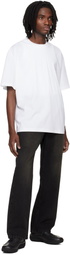 WOOYOUNGMI White Tuft Embroidered Back Logo T-shirt
