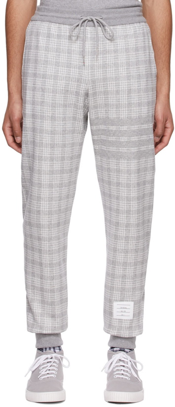 Photo: Thom Browne Grey Cotton Lounge Pants