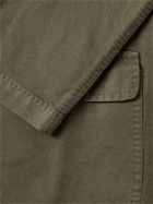 Sid Mashburn - Butcher Unstructured Garment-Dyed Cotton-Twill Blazer - Green