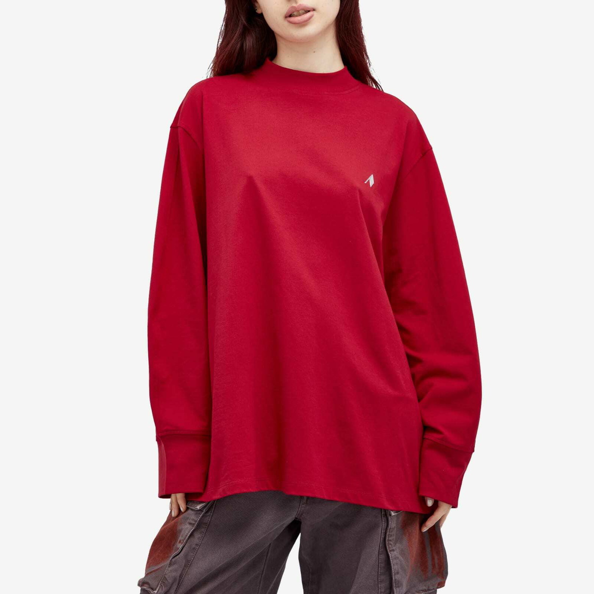 Tシャツ・カットソー THE ATTICO FW25 BLOUSE (WCE00003VVV099AA 851) The Attico Women's T-Shirt in Vibrant Red The Attico