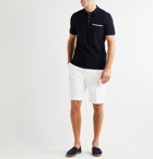 Brunello Cucinelli - Herringbone Stretch-Cotton Cargo Shorts - White