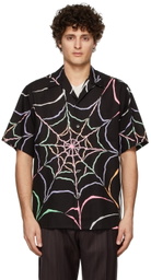 WACKO MARIA Black Wolf's Head 'Guilty Parties' Short Sleeve Shirt
