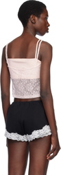 Yuhan Wang Pink Rose Lace Camisole
