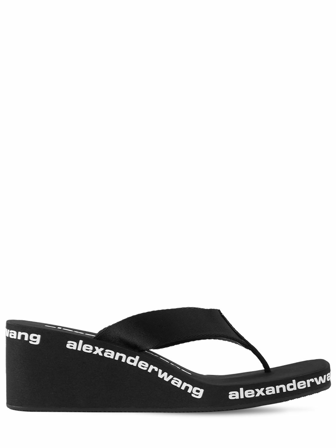 ALEXANDER WANG 70mm Aw Nylon Thong Wedges Alexander Wang