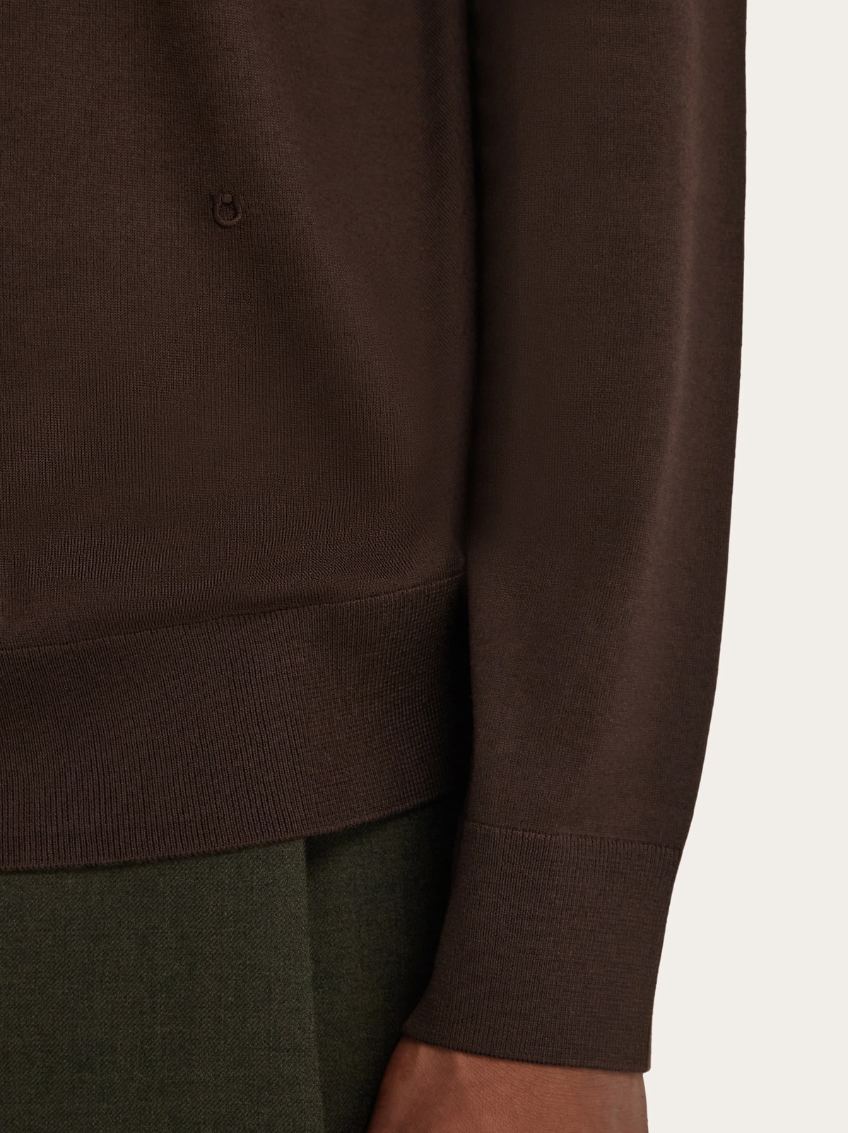 Ferragamo Mens High neck pullover in Brown