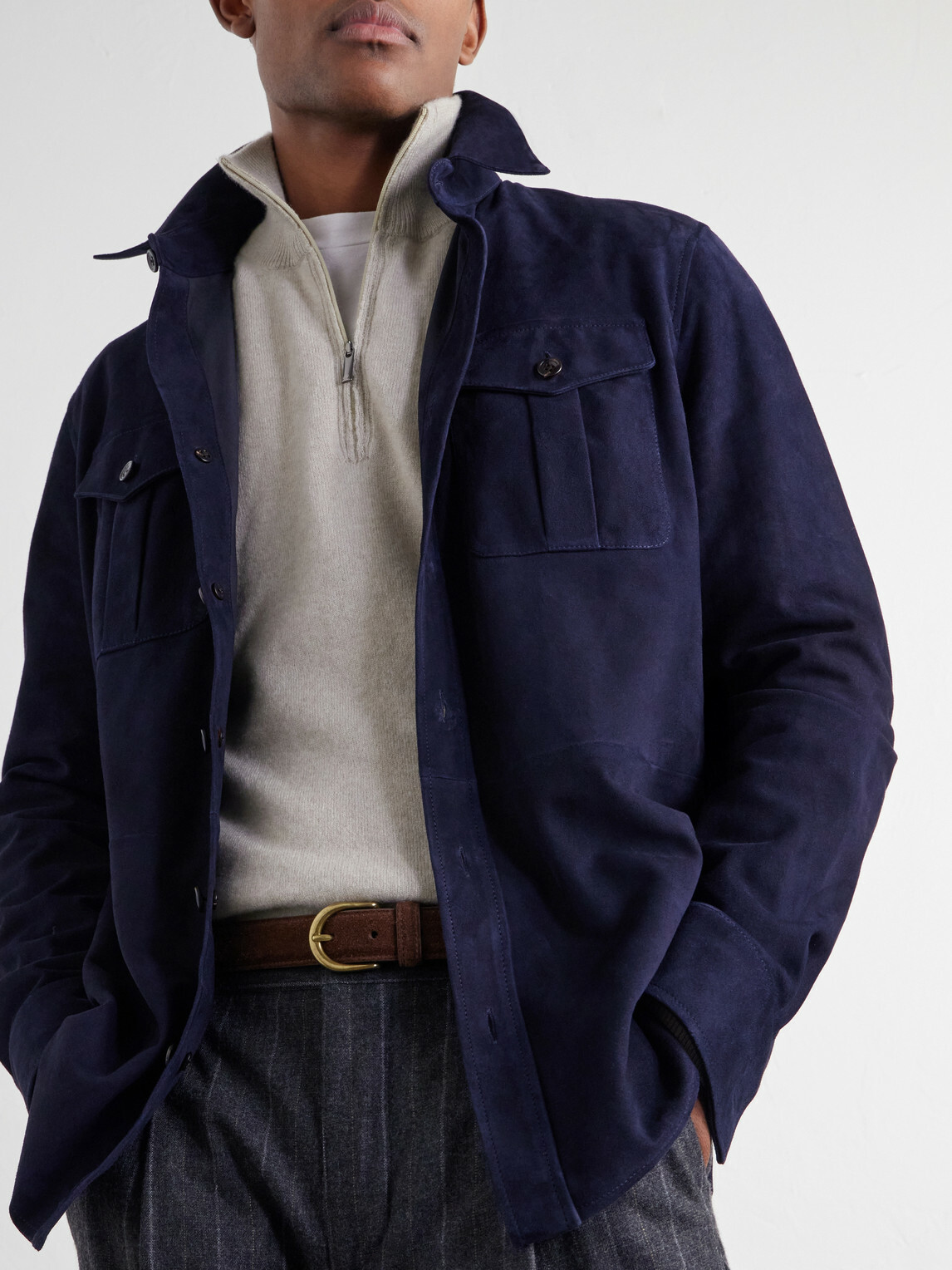 Massimo Alba - Liam Cashmere Half-Zip Sweater - Neutrals