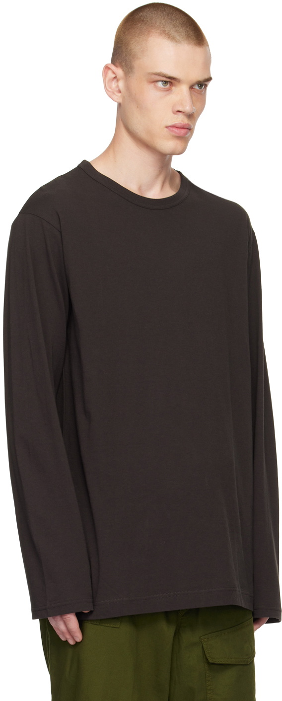 Yohji Yamamoto Gray Crewneck Long Sleeve T-Shirt